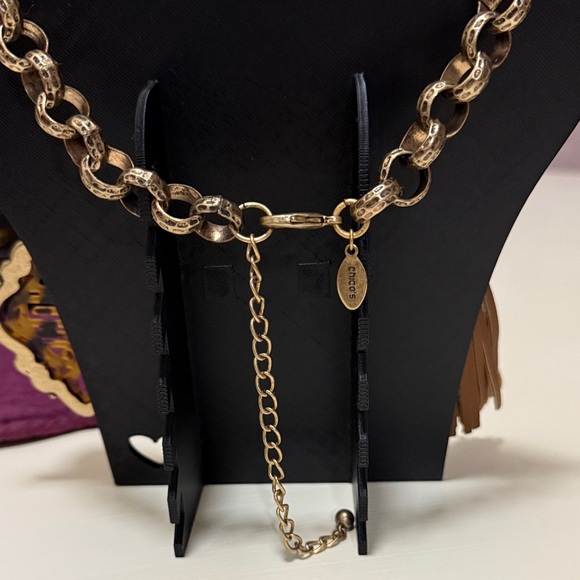 Chico's Textured Gold Necklace - Picture 2 of 3